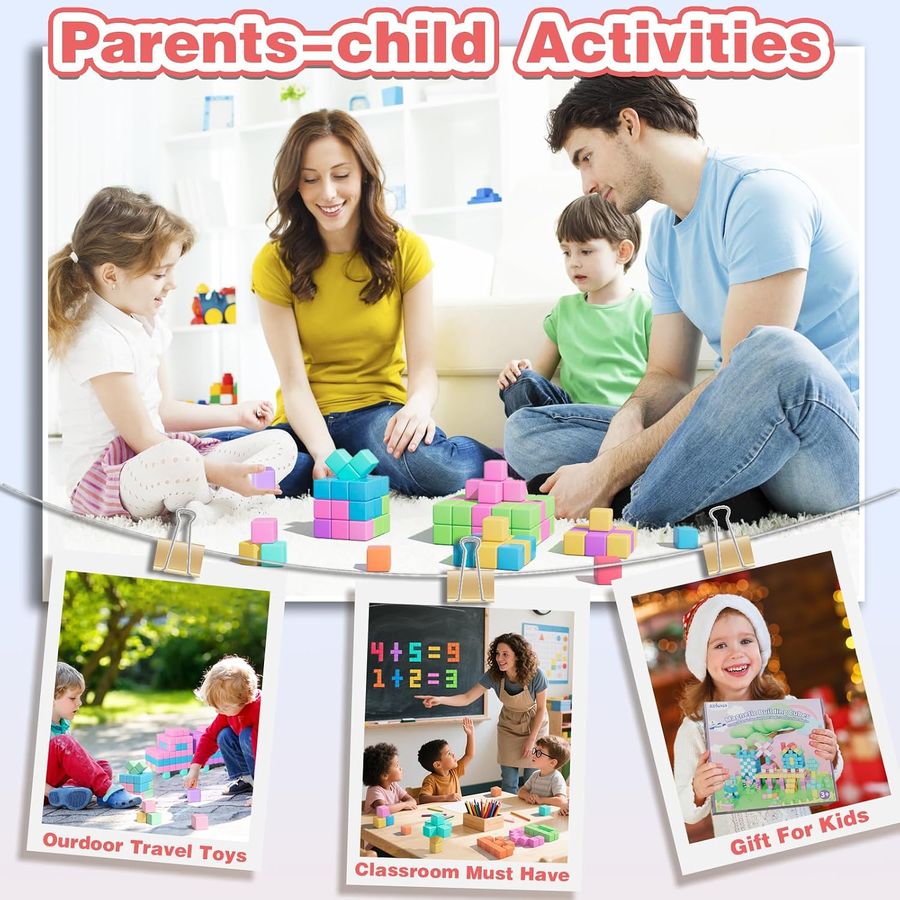 100-Piece Ten-Color Village Builder photo 6