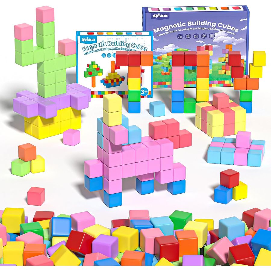 114-Piece Clock Tower Bundle With Booklet Apluses magnetic building blocks