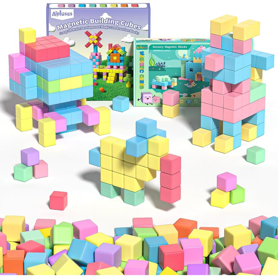 117-Piece Nine-Color Harbor Bundle Apluses magnetic building blocks