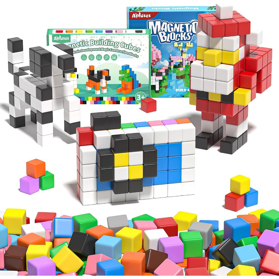 135-Piece Thirteen-Color Whole Village Bundle Apluses magnetic building blocks