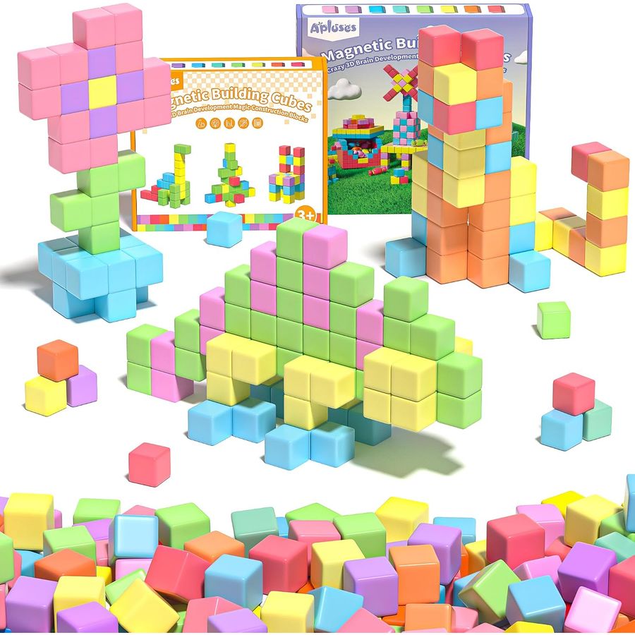 142-Piece Orchard Lane Cube Bundle Apluses magnetic building blocks