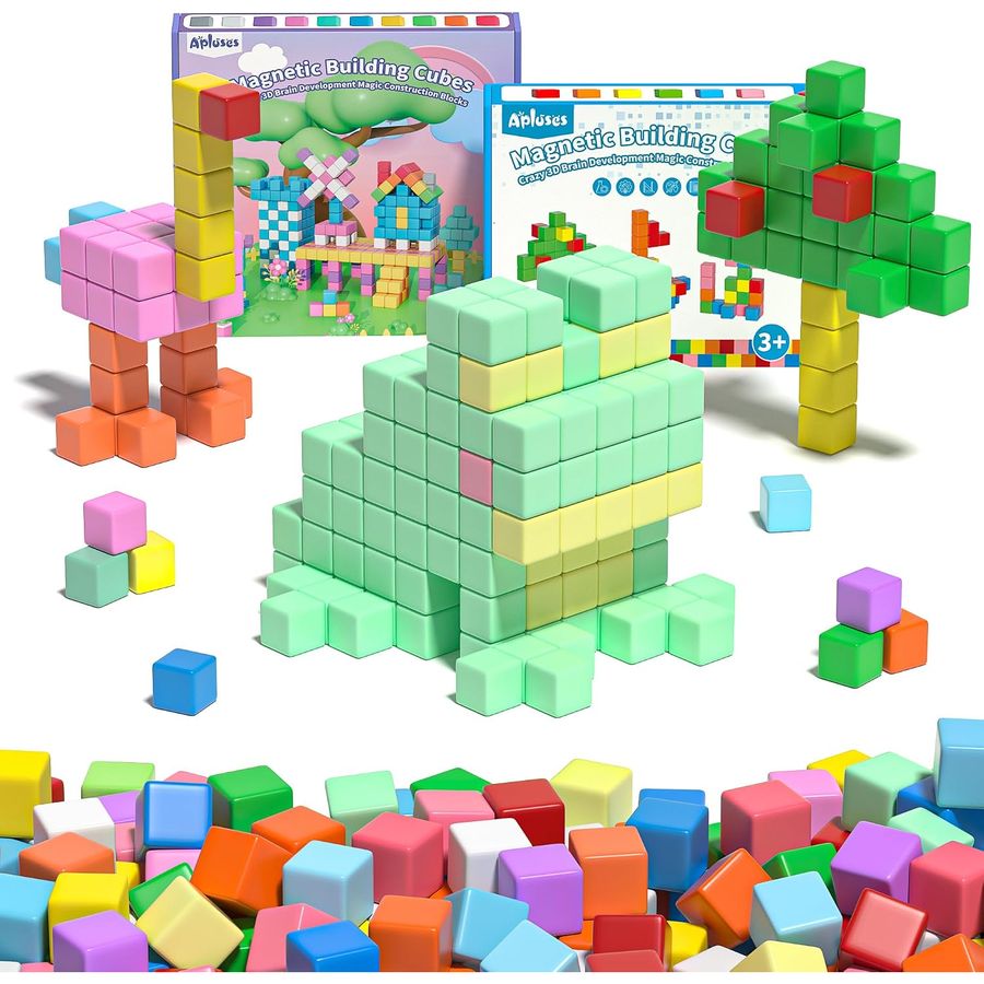 142-Piece 14-Color Schoolhouse Bundle Apluses magnetic building blocks