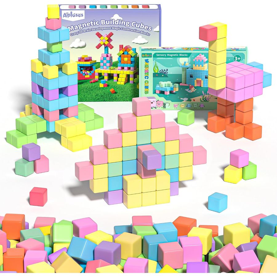 145-Piece 13-Color Harbor Bundle with Booklet Apluses magnetic building blocks