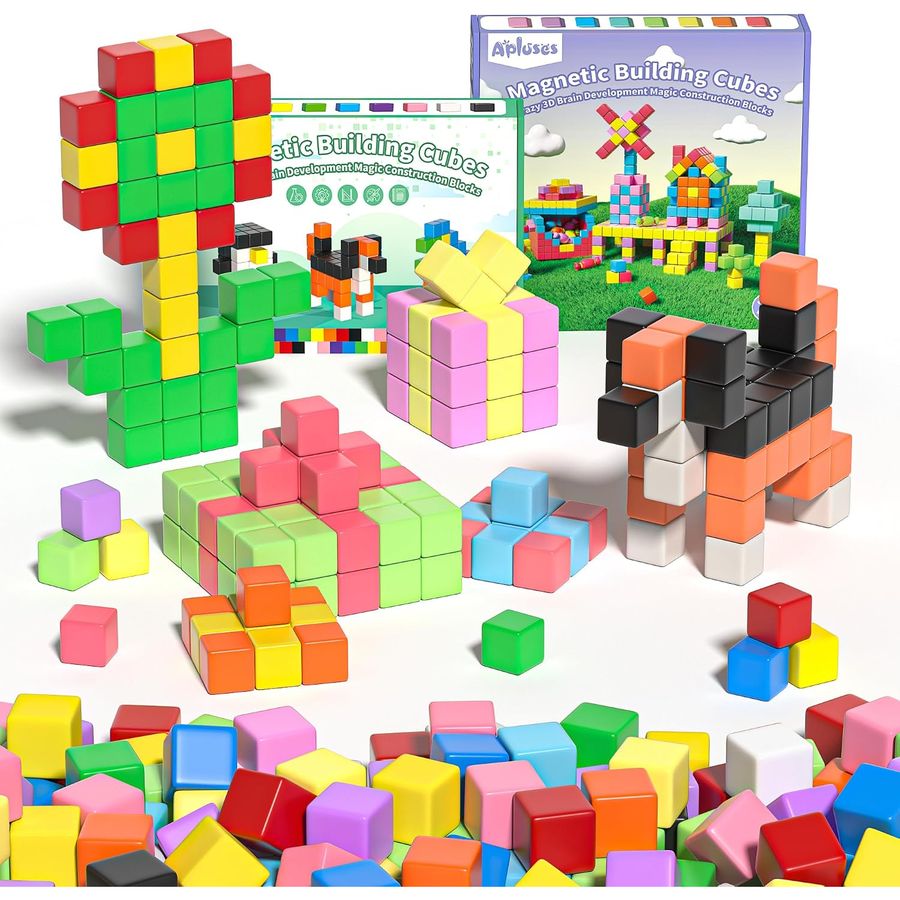 154-Piece Bakery Block Bundle with Bag Apluses magnetic building blocks