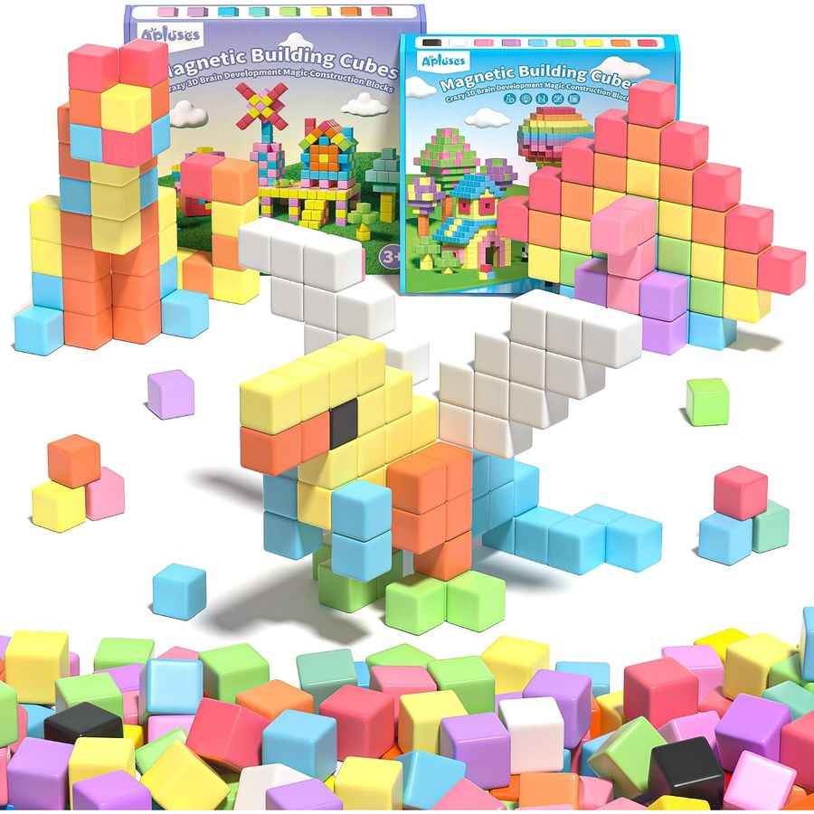 164-Piece High Street Cube Bundle Apluses magnetic building blocks
