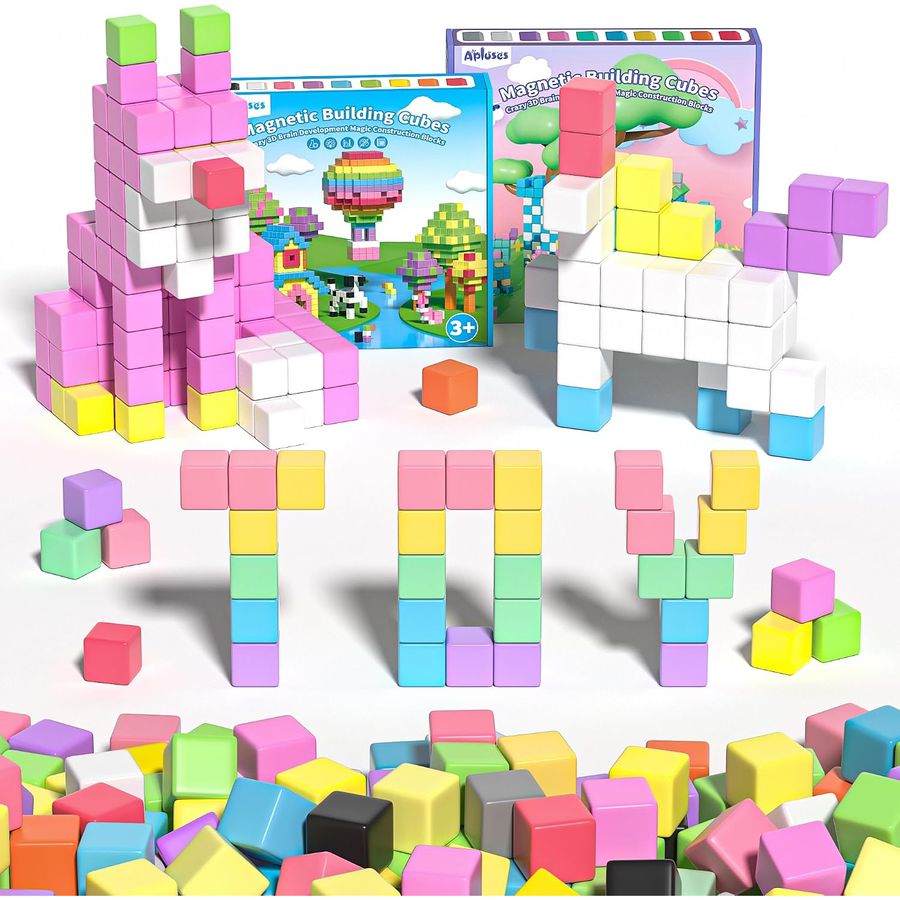 164-Piece Classroom Village Bundle with Bag Apluses magnetic building blocks
