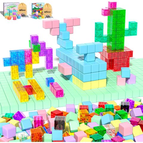 164-Piece Translucent Mega Cube Set magnetic building blocks