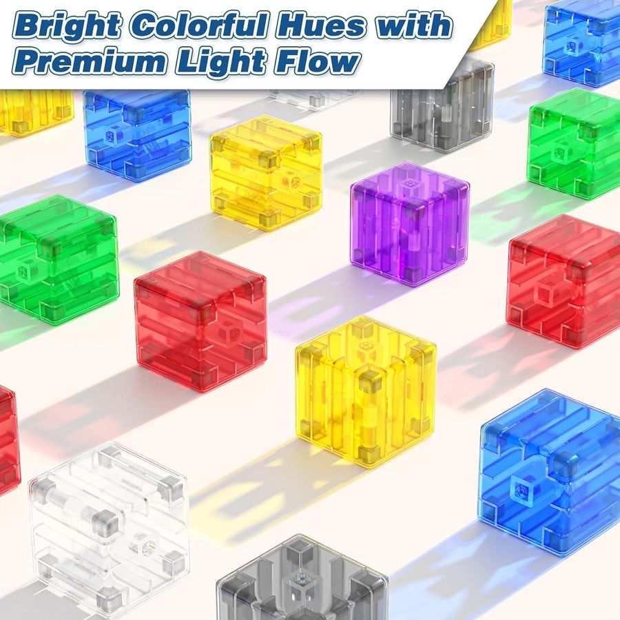 32-Piece Clear Seven-Color Travel Cubes photo 2