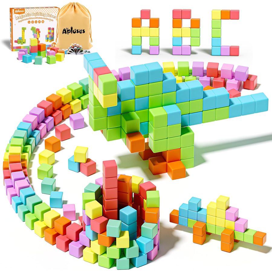 42-Piece Candy Color Pocket Set Apluses magnetic building blocks