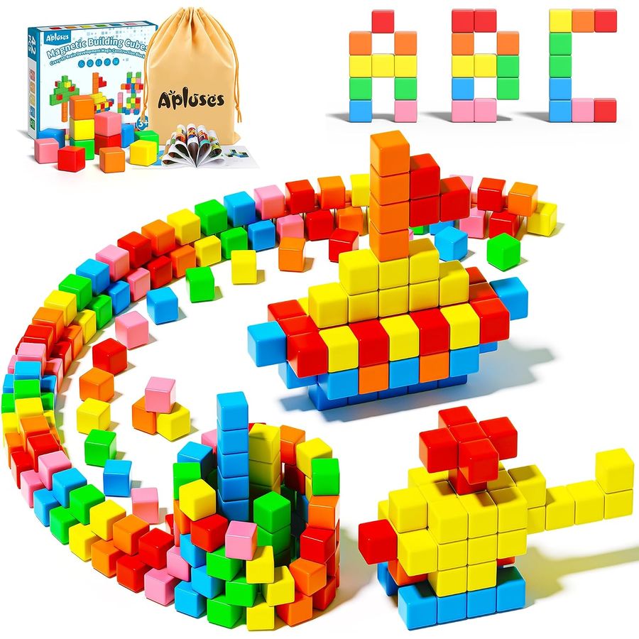 42-Piece Six-Color First Builder Kit Apluses magnetic building blocks
