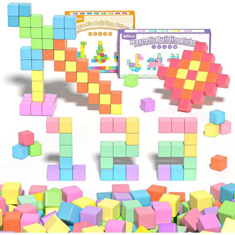 74-Piece Bright Free-Build Set magnetic building blocks