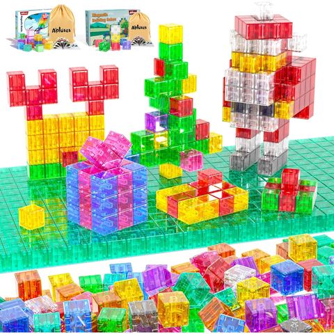 77-Piece Eleven-Color Clear Rainbow Set magnetic building blocks