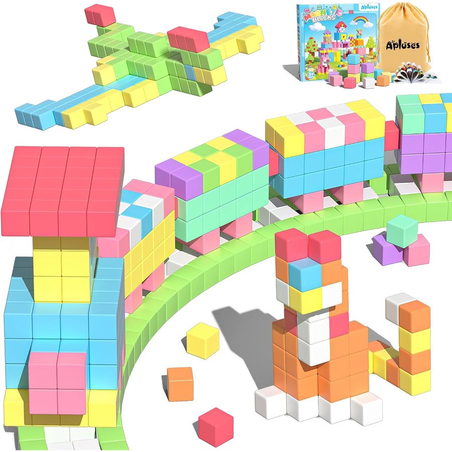 81-Piece Candy Cube Gift Box Apluses magnetic building blocks