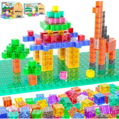 96-Piece Eleven-Color Clear Cube Set magnetic building blocks