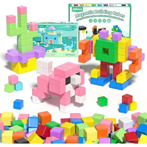 99-Piece Fourteen-Color Town Builder magnetic building blocks