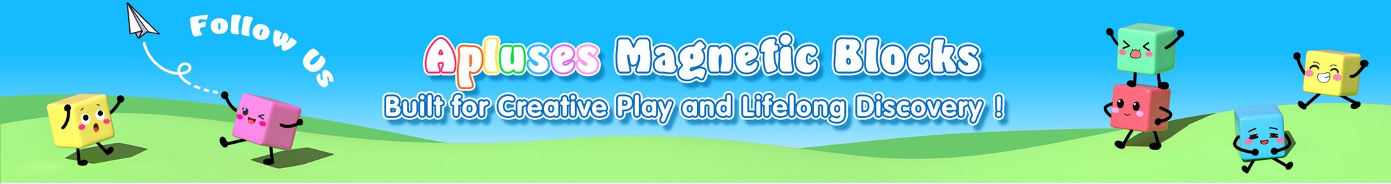 Apluses magnetic blocks cube friends: built for creative play and lifelong discovery