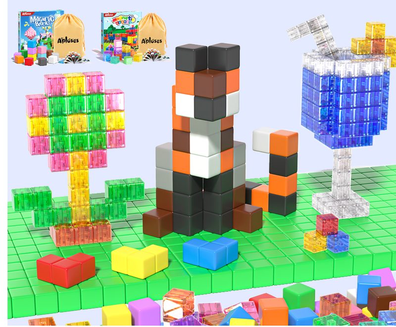 Clear Rainbow Cubes Apluses magnetic cubes