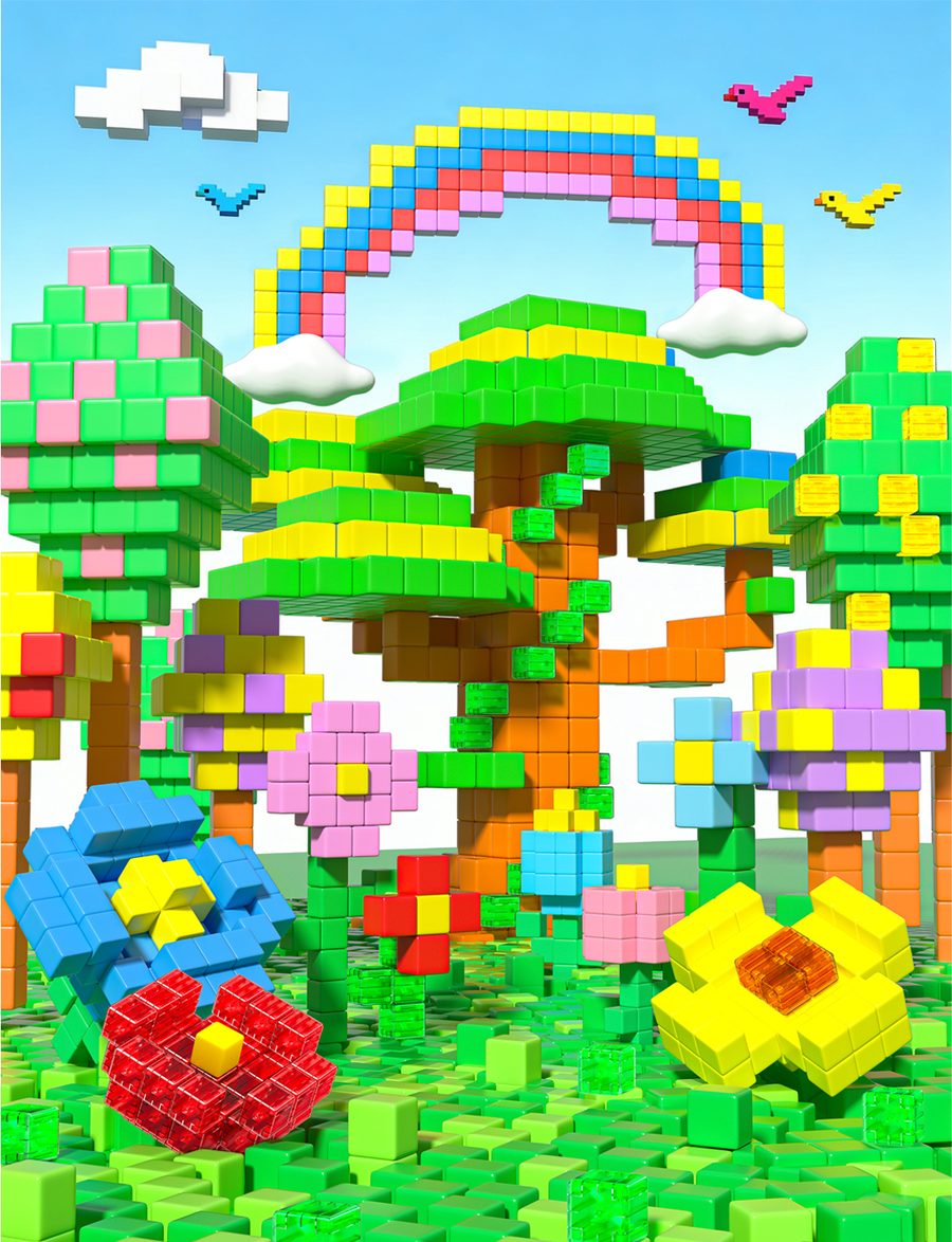 Whole Village Bundles Apluses magnetic cubes